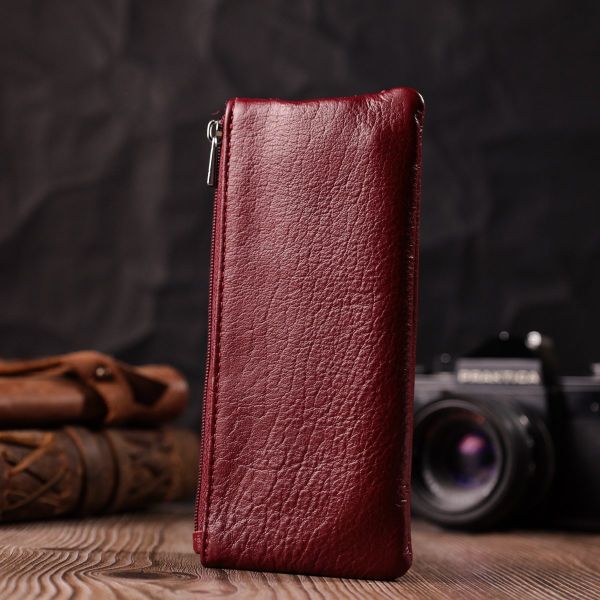 Вместительная ключница из натуральной кожи ST Leather 22508 Бордовый
