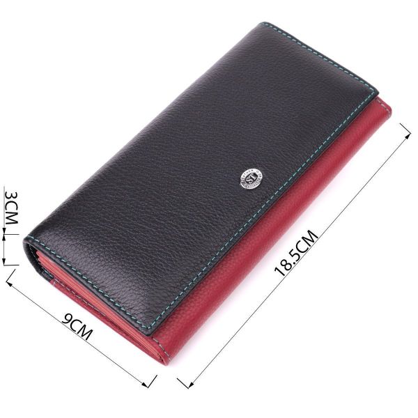 Вместительный кошелек для прекрасных женщин из натуральной кожи ST Leather 22517 Разноцветный