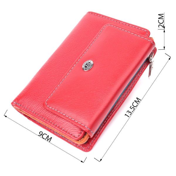 Яркий кошелек для женщин из натуральной кожи ST Leather 22503 Красный