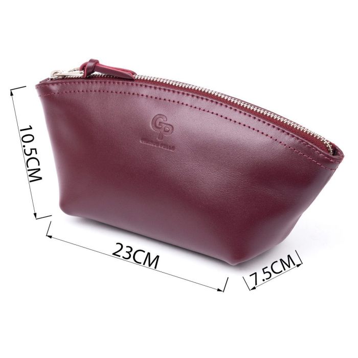 Женская косметичка из кожи Amelin GRANDE PELLE 11300 Сливовая