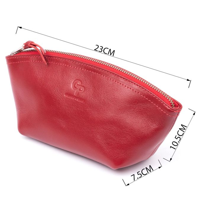 Женская косметичка из кожи Amelin GRANDE PELLE 11303 Красная