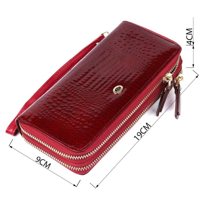 Женский клатч с двумя отделениями ST Leather 18907 Бордовый