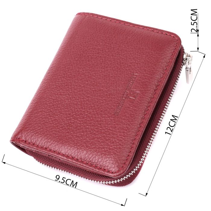 Женский кошелек среднего размера из натуральной кожи ST Leather 22551 Бордовый