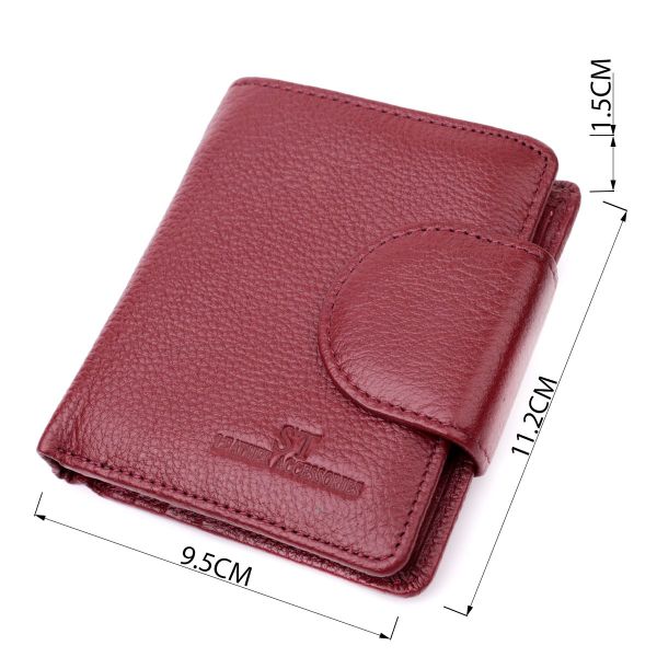 Женский кошелек вертикального типа из натуральной кожи ST Leather 22452 Бордовый