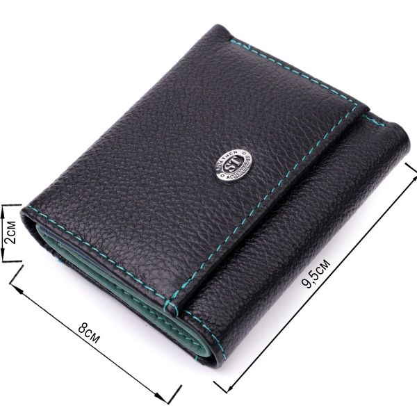 Женский небольшой кошелек из натуральной кожи ST Leather 19504 Черный