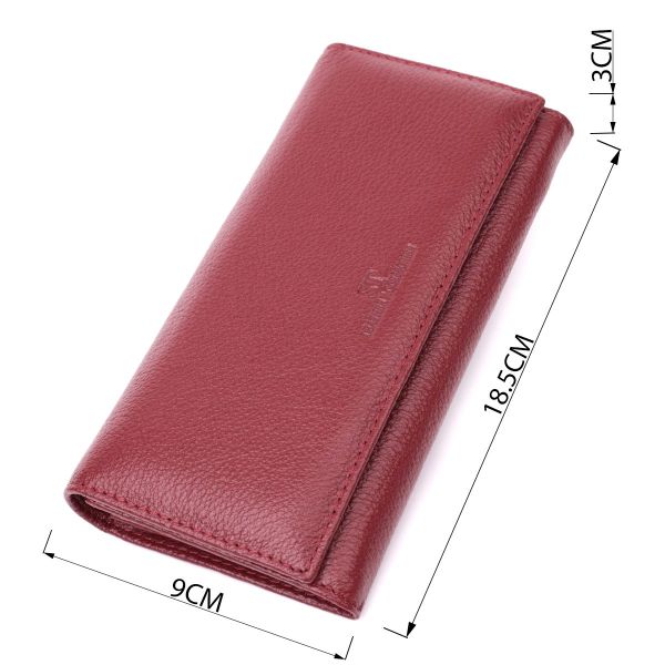 Женский оригинальный кошелек из натуральной кожи ST Leather 22522 Бордовый